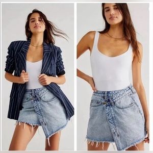 Ksubi Denim Rap Skirt